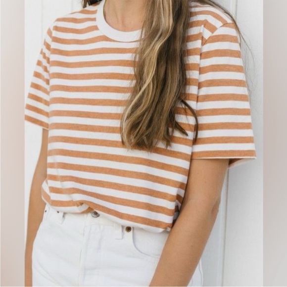 Jenni Kayne Tops - Jenni Kayne Canyon Stripe Cotton Yak Blend Short Sleeve Tee size large